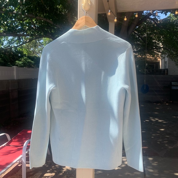 NWT Capri Shaped Jacket baby blue silk blend size S/P - Picture 2 of 13